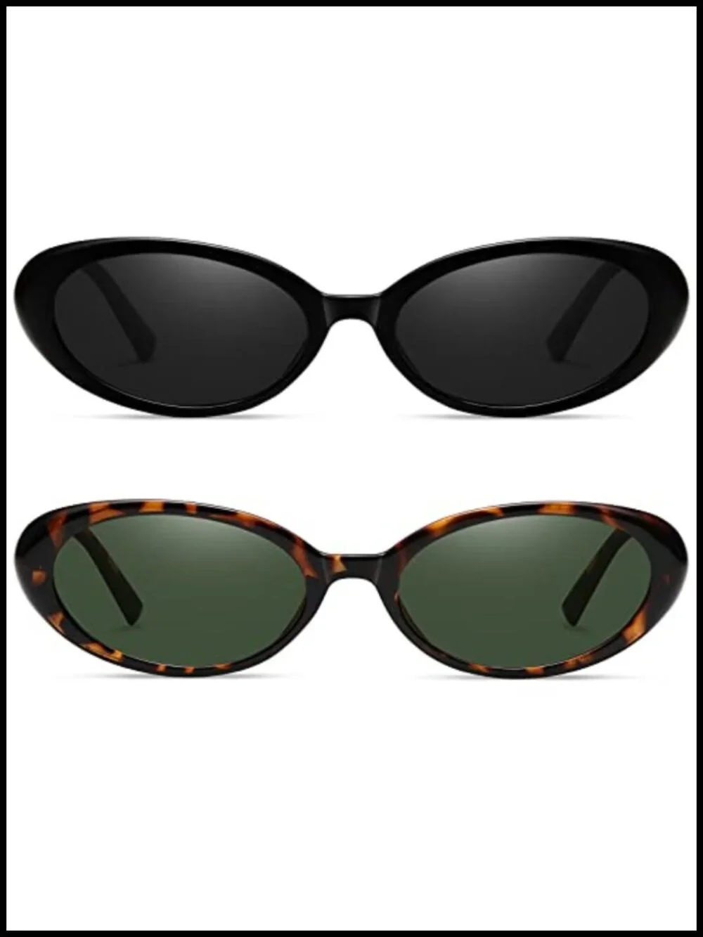 Retro Cat Eye Sunglasses for Women Driving Oval Frame UV400 Protection